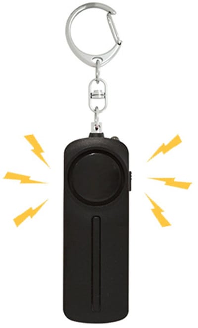 Persoonlijk alarm zelfverdediging -Zelfverdedigingsalarm voor vrouwen - Noodalarm - Alarm sleutelhanger - 130dB noodalarm - Veiligheidsalarm - met LED-lampje - Geschikt voor senioren, kinderen en vrouwen - Zwart