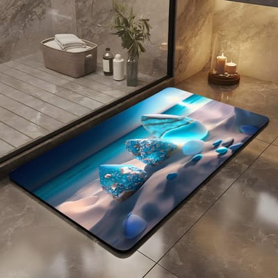 Goodivery ® Stijlvolle Antislip Badmat met Uniek 3D-Patroon en Uitstekende Wateropnamecapaciteit