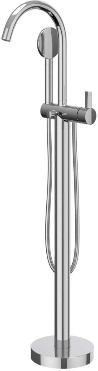 IVY Pact Vrijstaande Badmengkraan met Draaibare Uitloop en Satin Spray Handdouche - Chroom