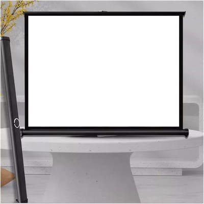 Projectiescherm - Beeldscherm - Thuisbioscoop Creëren - Zwart Verduisterend Rand - 50 inch - Wit
