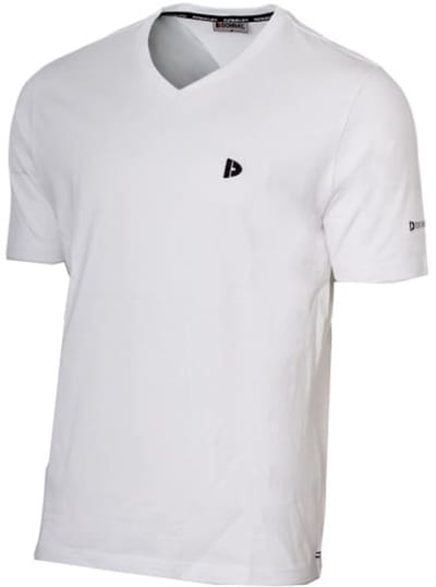 Donnay - T-shirt (Berno) - Sportshirt - V-hals shirt - Heren - White (001) - maat S