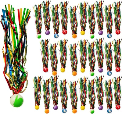 Kleurige rubberen springballen voor kinderen - 30 stuks van 2,5 cm, perfect voor buitenactiviteiten, verjaardagsfeesten en educatieve spellen