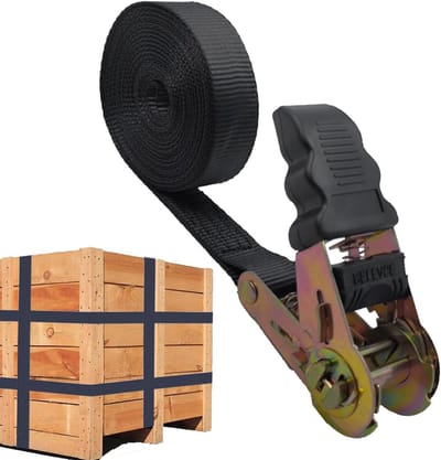 Ratelriemen - Sjorbanden - Lading Beveiligen - Metaal en Polyester - 6 meter - Zwart