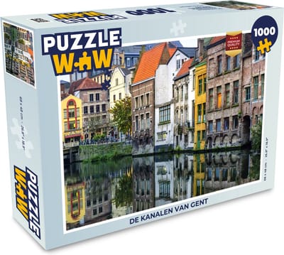 Puzzel De kanalen van Gent - Legpuzzel - Puzzel 1000 stukjes volwassenen