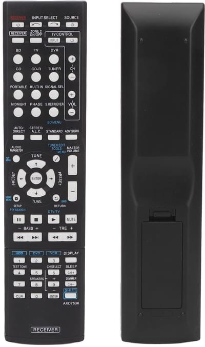 Dailygoody - AXD7536 AV-ontvanger - Universele afstandsbediening - Infraroodtechnologie - Geschikt voor Pioneer - Vervanging voor meerdere modellen