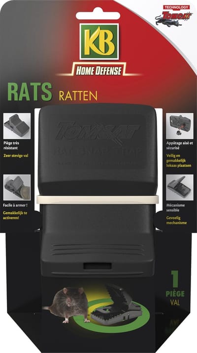 KB Home Defense - Kunststof Rattenval - Voor binnen en buiten - Herbruikbaar - Rattenklem - Rattenbestrijding