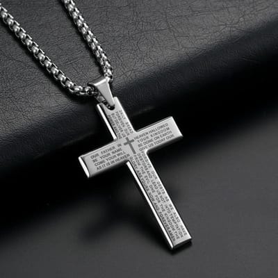Collier avec pendentif en forme de croix tendance pour homme et femme, bijou de fête, style punk, gothique, géométrique, vintage, cadeaux black