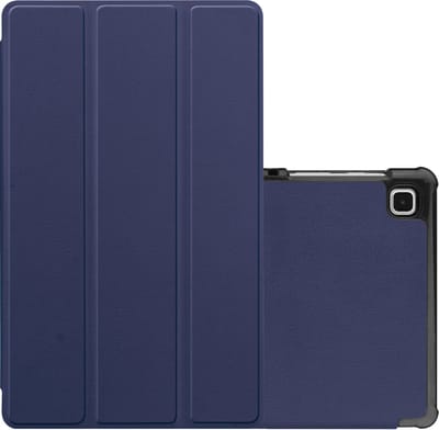 Hoes - Geschikt voor Samsung Galaxy Tab S6 Lite - Dun & Stevig - Trifold Bookcase - Hard Cover - Hardcover Book Case - Tablet Hoesje - Donkerblauw