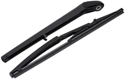 Dailygoods- Achterwisserblad 100% nieuw - Achterruitwisserarm - Rubber/Polymeerplastic - Koolstofstaal - Armlengte 30 cm - Lemmetlengte 34,5 cm - Achterruitenwisser