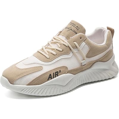 Nouvelle Tendance Chaussures Vulcanisées Homme École Respirant Cuir Baskets Homme Été Augmenter Marche Chaussures à Plateforme Homme Blanc 43 kaki
