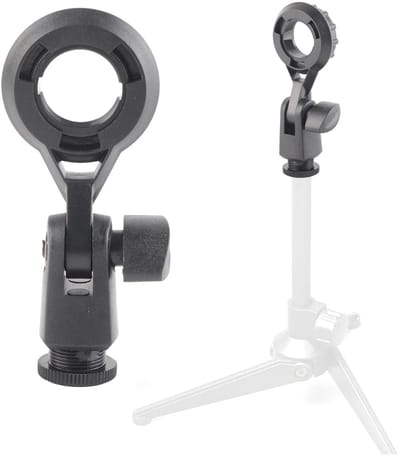 Dailygoods- Microfoonclip Universeel - 180° Verstelbare Houder - Desktop Beugel - Antivibratiehouder - Compatibel met 22 mm Microfoons - Draagbaar - Microfoonhouder