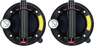 Glazen Zuignap - Vacuümheffer - Materiaal Verplaatsen - Met Manometer - 8 Inch - Zwart