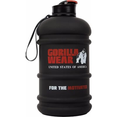Gorilla Wear Water Jug - 2,2 l - Zwart - Sportfles - Drinkfles - Waterfles - Bidon - Vrij van BPA en DEHP