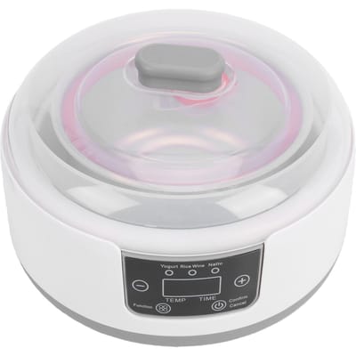 Yaourtière Automatique 1.2L Affichage LED Acier Inoxydable Machine à Yaourt à Température Constante avec Température Réglable L
