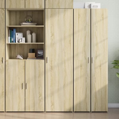 vidaXL - Hoge - kast - 50x42,5x185 - cm - bewerkt - hout - sonoma - eikenkleurig
