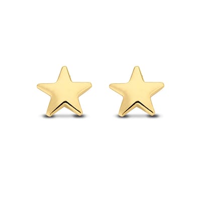 New Bling Goud 9NBG-0067 Oorknop Ster - Glad - 5mm - Goud