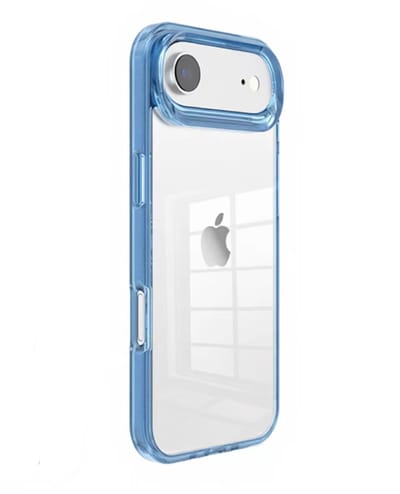 Blauw transparant hoesje geschikt voor iPhone 17 Air - Blauw/Transparant - Kunststof telefoonhoes - CHPN