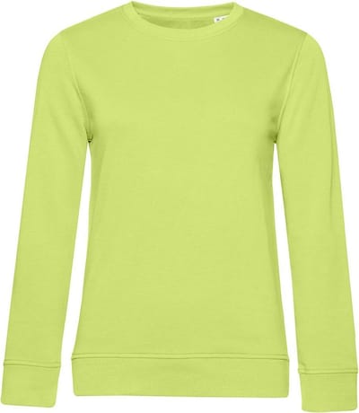 B&C Dames/dames Organic Sweatshirt (Kalk groen)