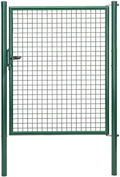 Enkele poort - Hekwerk poort - Tuin afzetten - Groen gecoat staal - 125x150 cm - Groen