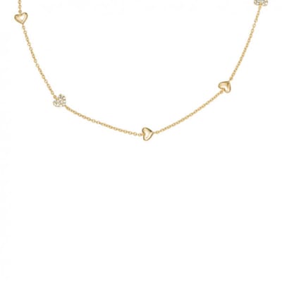 FOSSIL JA7298710 Dames Collier 40.60 cm - Goudkleurig