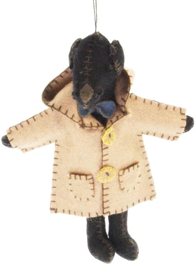 Vilt Hond met bruine jas, vilt 15,2cm