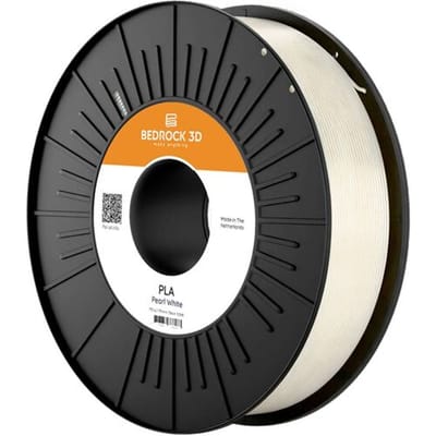 BEDROCK 3D PLA-0011a075 PLA Pearl White 1.75 mm 750 g Filament PLA kunststof 1.75 mm 750 g Parels 1 stuk(s)