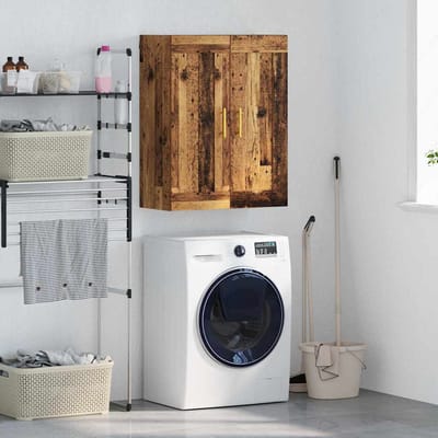 vidaXL - Wandkast - Oud - Hout - 69,5 - x - 34 - x - 90 - cm - Bewerkt - hout