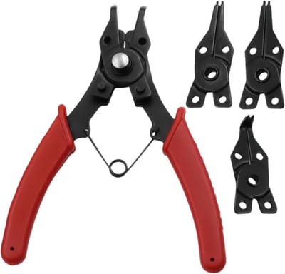 Ringentang Set - Borgveertang Set - Onderhoud en Reparatie - 4-in-1 Veelzijdigheid - 14 cm - Rood