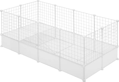 Knaagdierenren - Hoog - Wit - Verstelbaar - Voor Kleine Dieren - 142x53x71cm