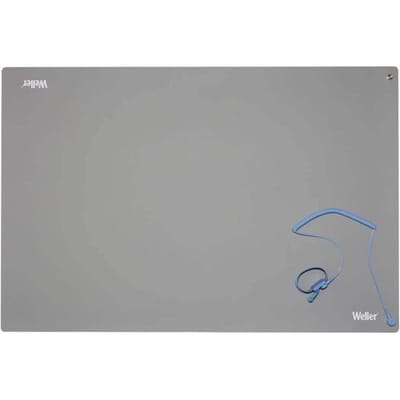 Weller T0051403799 - Antistatische ESD Premium Soldeermat Set - 900mm x 600mm - Grijs - Met Polsband
