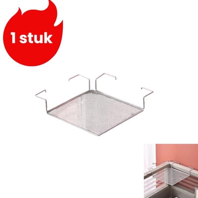 1 artikel - Multifunctioneel opbergrek - Smeedijzeren bureaurek met haken - Opbergrek voor kantoor - Opbergrek voor thuis - Zilver