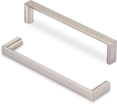 Zinc Alloy Meubelhendels voor Laden en Kasten - 6 Stuks met 128mm Gatafstand, Inclusief Schroeven, Zilverkleurig