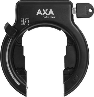 AXA Solid plus zwart, ART2 ringslot met optie voor insteekketting inclusief bevestiging materiaal