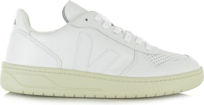 VEJA V-10 Men Sneakers - Leer - Heren - Wit - Maat 44