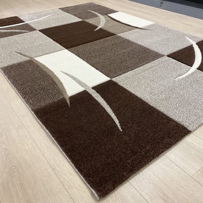 Bruin Tapijt Laagpolig Vloerkleed Koho Eternal Flow - 80x300cm- Modern - Woonkamer - Salon - Slaapkamer - Eetkamer