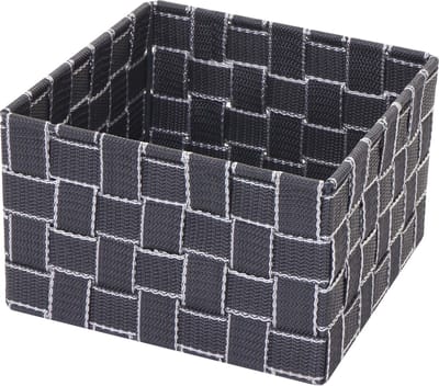 Set van 4 opbergmanden MCW-C37, decoratieve mand opbergplank mand decoratie 12x19x19cm ~ donkergrijs