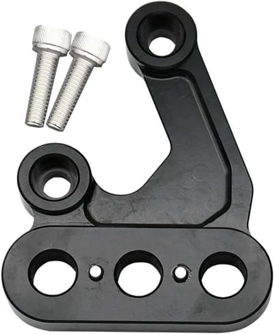 Motorfiets Voetsteunen - Pedaal Beugels - Comfortabel Rijden - Lichtgewicht Aluminium - 1 Paar - Zwart