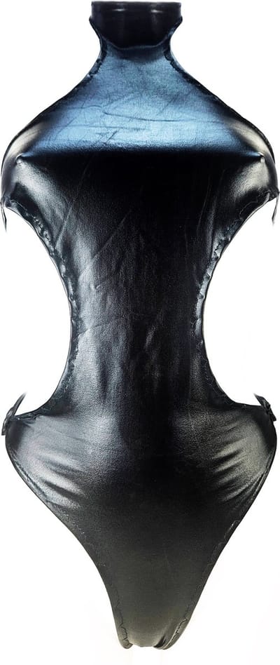 BamBella ® Bodysuit S/M L glans stof wetlook Erotische jumpsuit pak - Catsuit BDSM - Glanzend