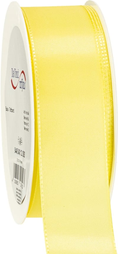 Decoratief lint taft lint cadeau lint lichtgeel 40mm 50m