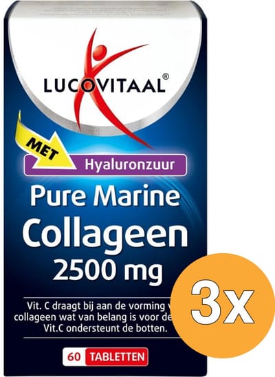 3x Lucovitaal Collageen 2500Mg Pure Marine (60 tabletten)