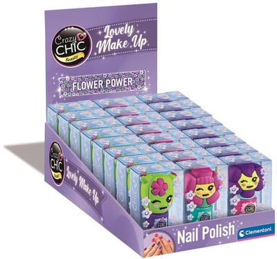 Clementoni - Crazy Chic - Lovely Nagellak - Flower Power - Make-up voor kinderen - vanaf 6 jaar