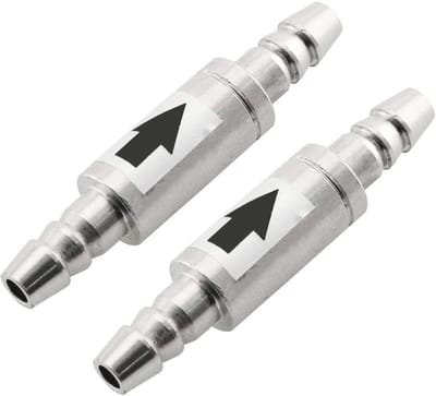 Dailygoods- Terugslagklep RVS - 2 Stuks - Aquarium CO2 Systeem - Terugslagventiel - Lichtgewicht - Eenvoudig te installeren - Aquariumaccessoire