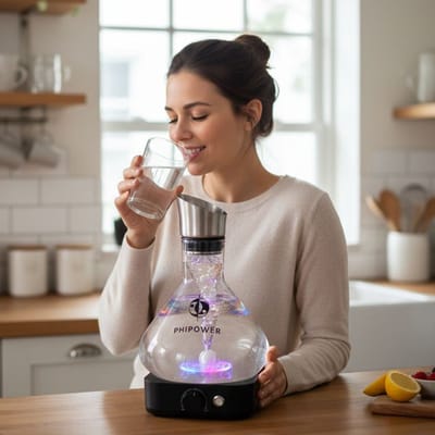 Gevitaliseerd water maker | Voor vitaal en gestructureerd water | Vortex | Lotus of Life | Lichtfrequenties | Phipower
