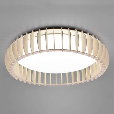 Reality Leuchten LED plafondlamp Monte, CCT, Ø 60 cm, licht hout