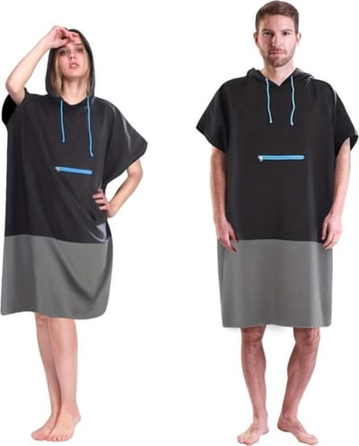 Bovista Surf Poncho Voor Volwassenen - Omkleed Handdoek Zacht - Dames & Heren