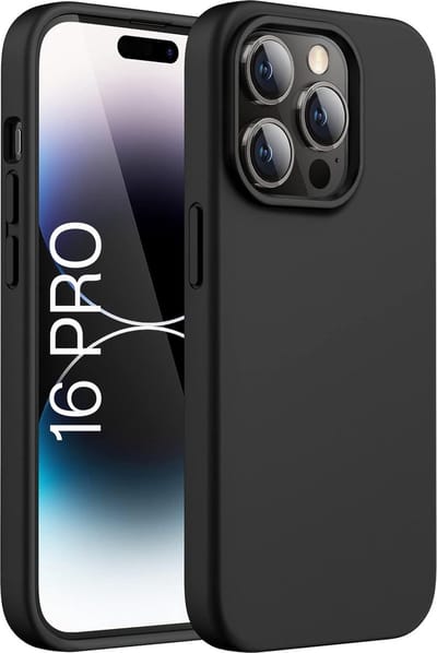 Hoesje voor iphone 16 Pro - backcover Shockproof siliconen Swart