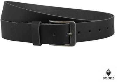 Boodz Leren Riem Extra Lang Zwart | Maat 150 | XXL | Maat