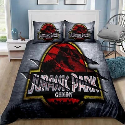 Dinosaurus Jurassic Park 3D Print Beddengoed Set Eenpersoons Twin Volledig Queen King Maat Bed Set Volwassene Kind Slaapkamer Beddengoed Cadeau 135X200cm-2pcs
