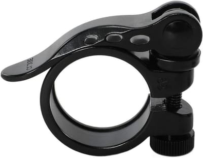 Fietszadelklem - Zadelpenklem - Fiets Zadel Verstellen - Snelsluiting Aluminium - 349 mm - Zwart