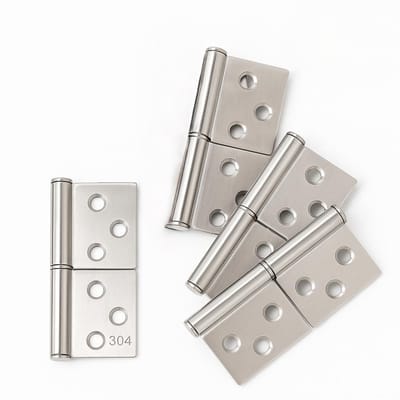 Dailygoods- Scharnieren Hoogwaardige Roestvrij Stalen Deurscharnieren - Kleine Scharnieren - Scharnieren Keukenkastjes - Vouwscharnieren - Scharnierpen - Eenvoudig te Installeren 80 x 50 x 7 mm - Deurscharnier